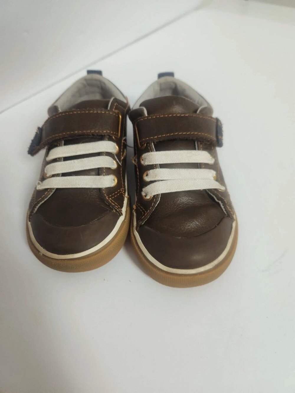 See Kai Run Brown Leather Sneaker 10 Boy Toddler